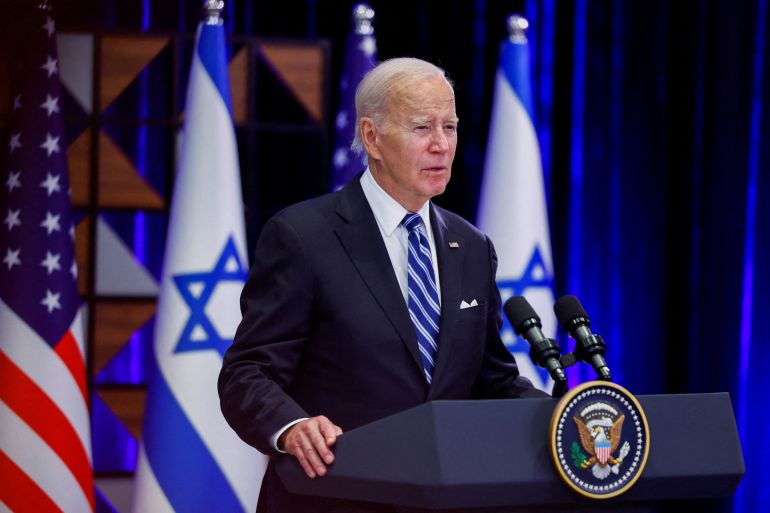 Biden urges Congress to approve $105bn in aid for Israel and Ukraine