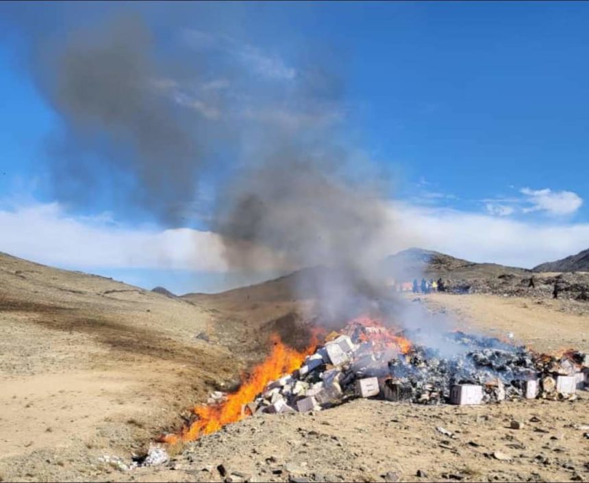 Taliban's Public Health Department Burned 52 Tons of Low-Quality Drugs in Kandahar Province