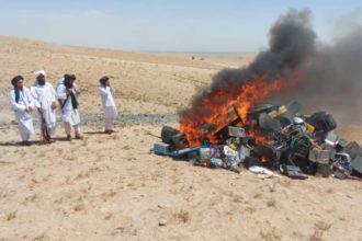 Taliban group burns musical instruments in Helmand province