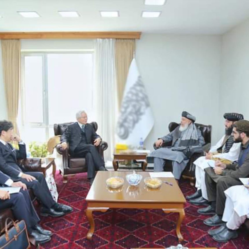 Stanikzai meets the former head of UNAMA and the head of the Sasakawa Peace Foundation